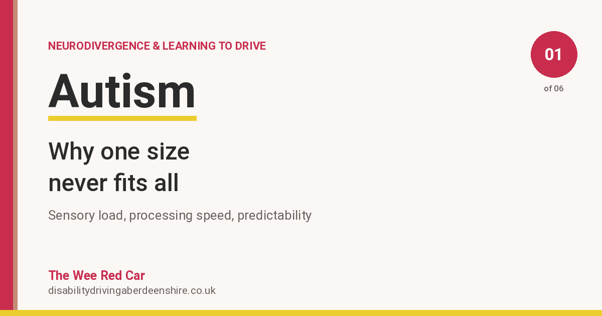 Autism and Learning to Drive: Why One Size Never Fits All